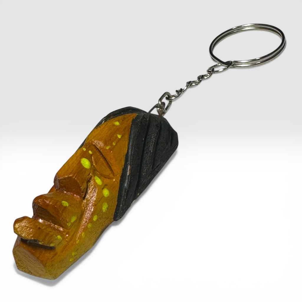 Llavero madera mascara