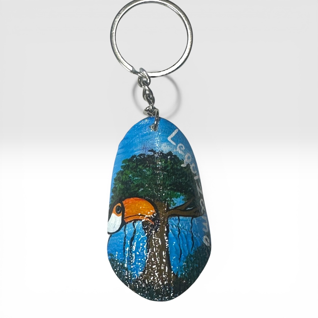 Llavero escama pirarucu pintado