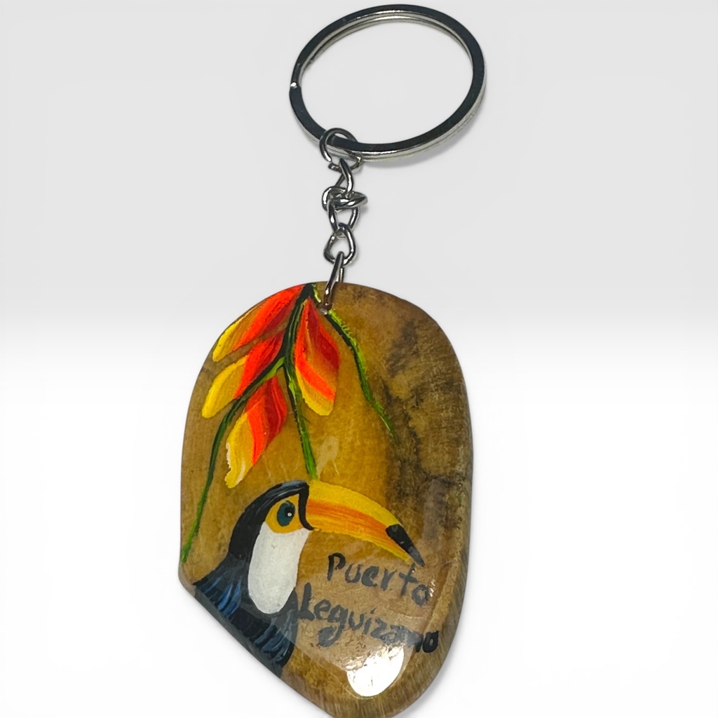 Llavero madera pintado