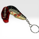 Llavero madera pintado pirarucu